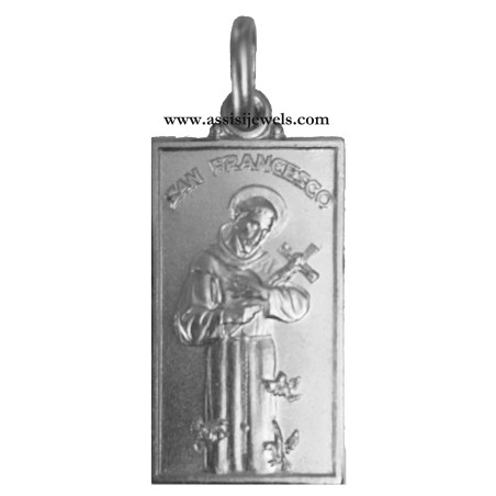 925 sterling silver Saint Francis preaching medal