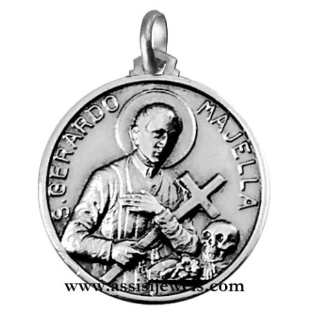 925 sterling silver Saint Gerard medal