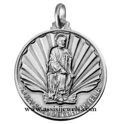 925 sterling silver Saint James medal
