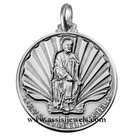 925 sterling silver Saint James medal
