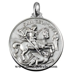925 sterling silver Saint george medal