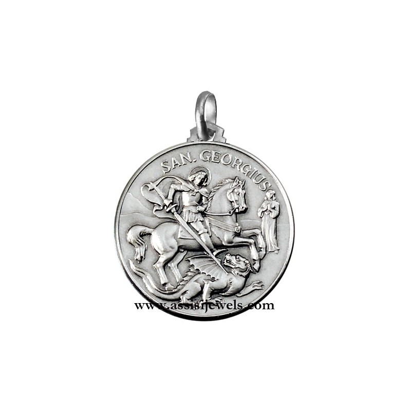 925 sterling silver Saint george medal