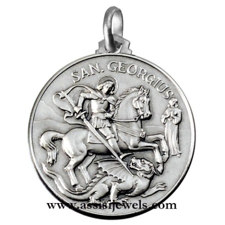 925 sterling silver Saint george medal