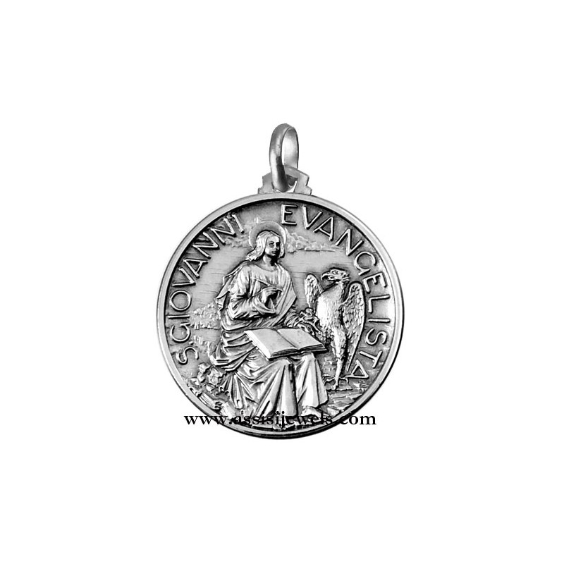 925 sterling silver Saint John the Evangelist medal