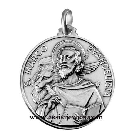 925 sterling silver Saint Mark medal