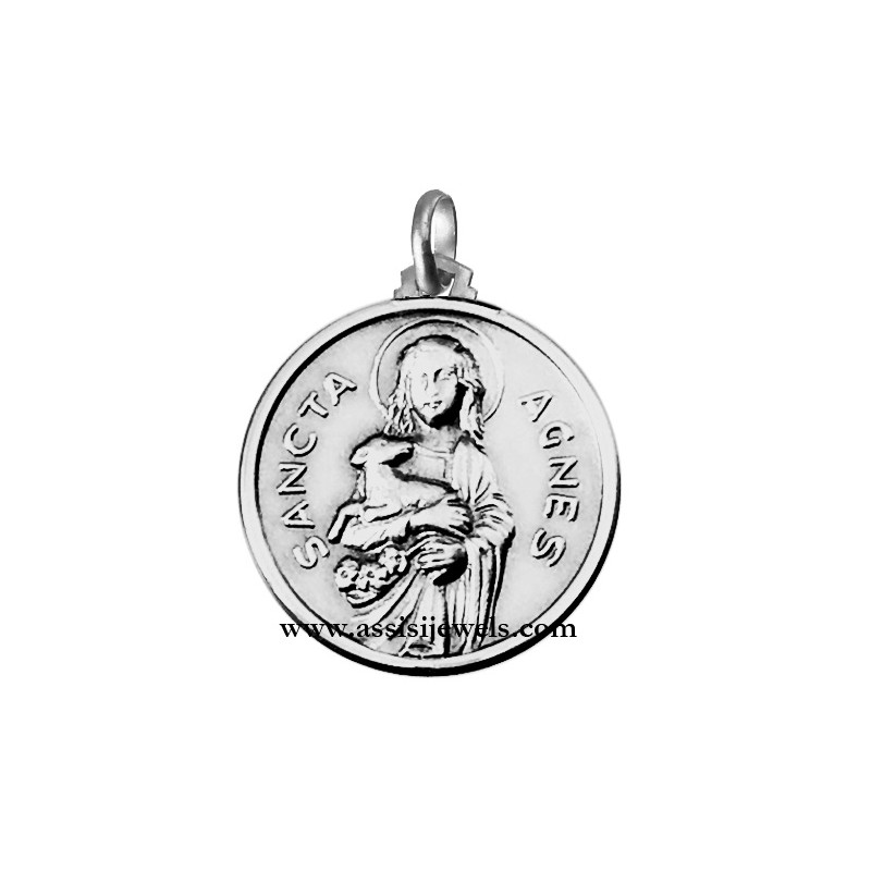 Medaglia di S. Agnese argento 925