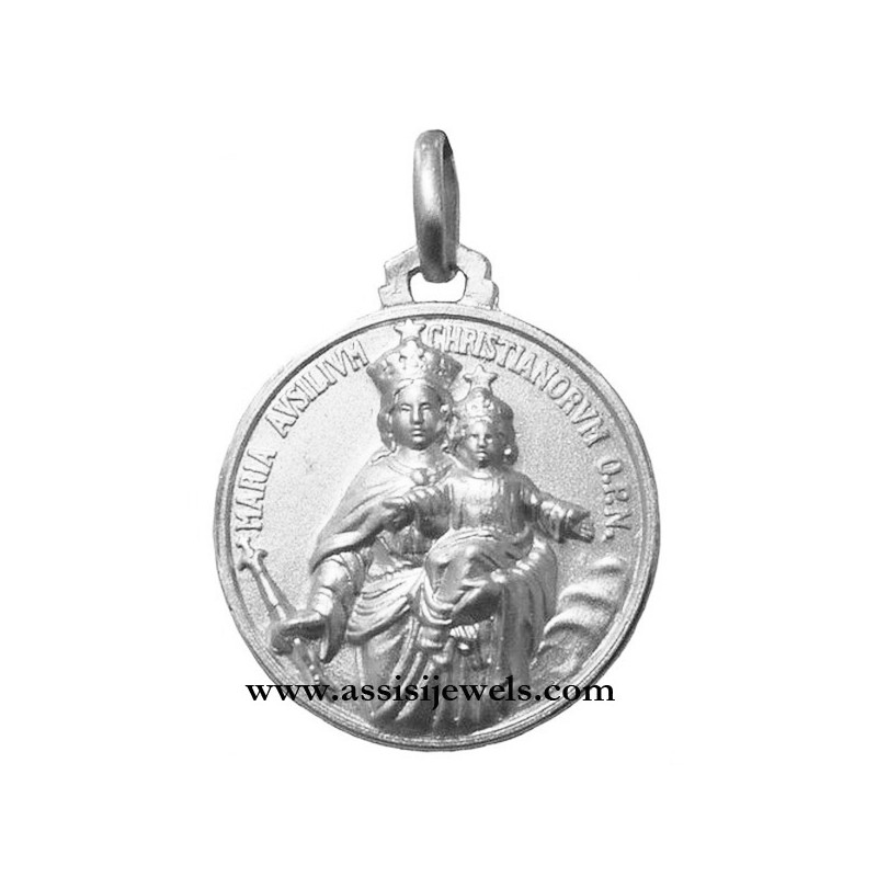 Medaglia Madonna Ausiliatrice argento 925
