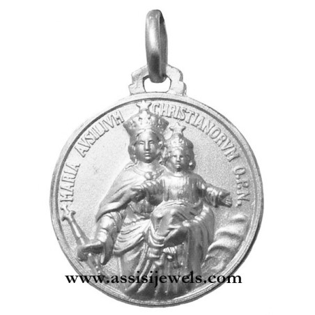 Medaglia Madonna Ausiliatrice argento 925