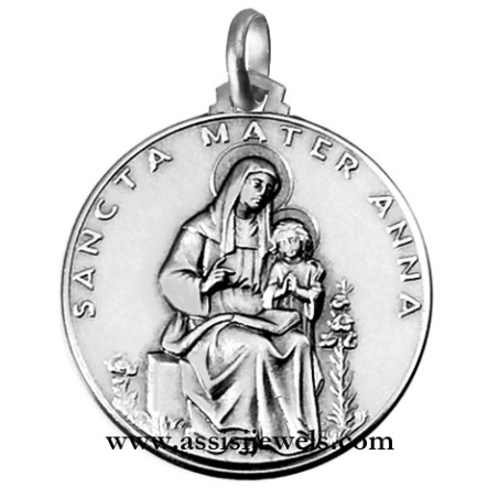 925 sterling silver Saint Anne medal