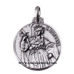 Medaglia di S. Barbara argento 925