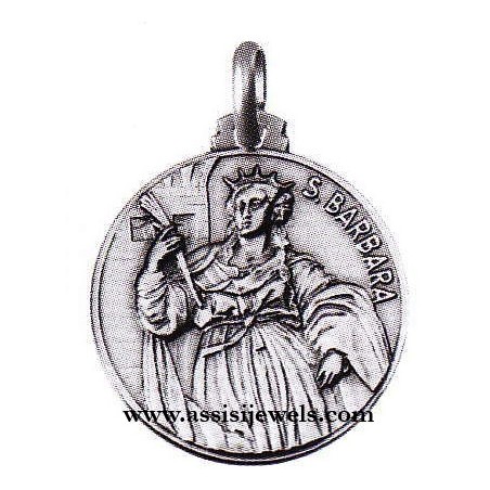 Medaglia di S. Barbara argento 925