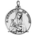 Medaglia di S. Caterina da Siena argento 925