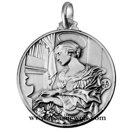 Medaglia di S. Cecilia argento 925