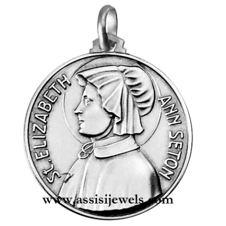 925 sterling silver Saint Elizabeth ann Seton medal
