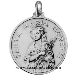 925 sterling silver Saint Mary Goretti medal