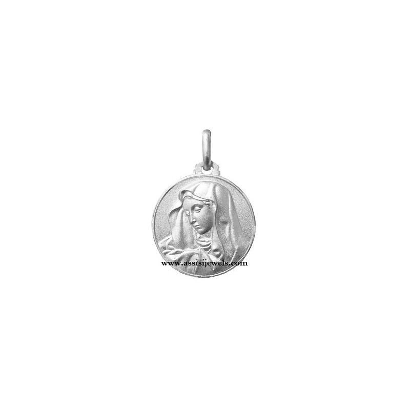 925 sterling silver Our Lady of sorrows medal