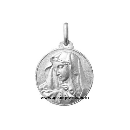 Medaglia Madonna dell'addolorata argento 925