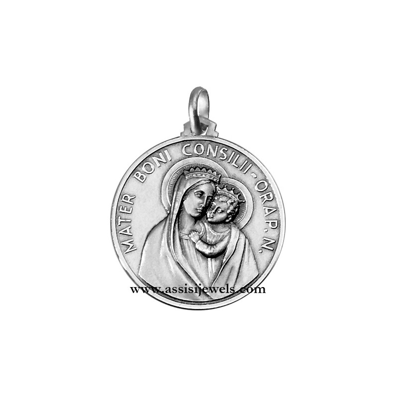 925 sterling silver Our Lady of good counsel medal