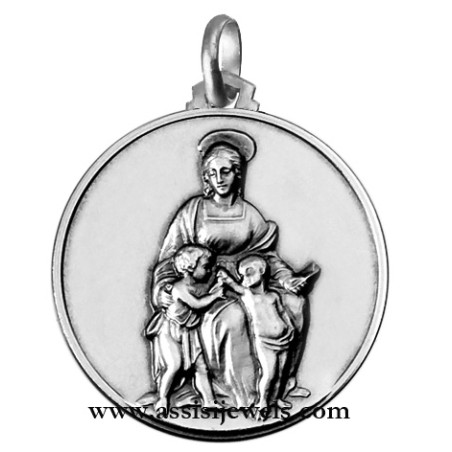 Medaglia Madonna del Cardellino argento 925