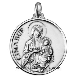 Medaglia Madonna del Cimabue argento 925