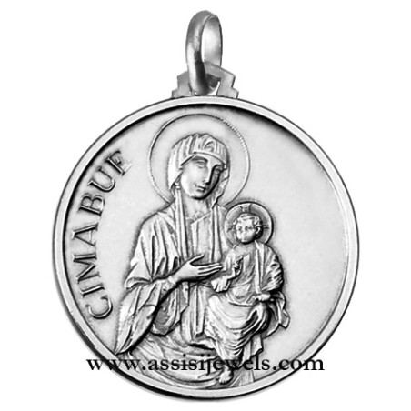 925 sterling silver Madonna of Cimabue medal