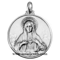 Medaglia Cuor di Maria argento 925