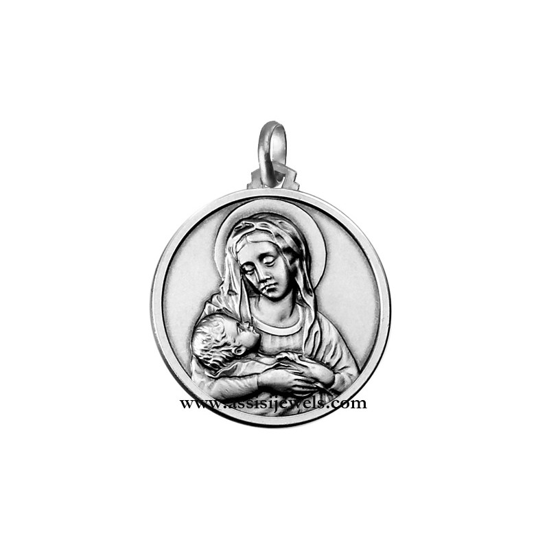 Medaglia Madonna divina provvidenza argento 925