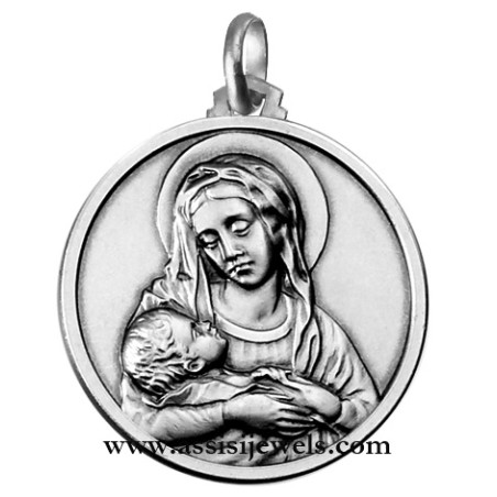 Medaglia Madonna divina provvidenza argento 925