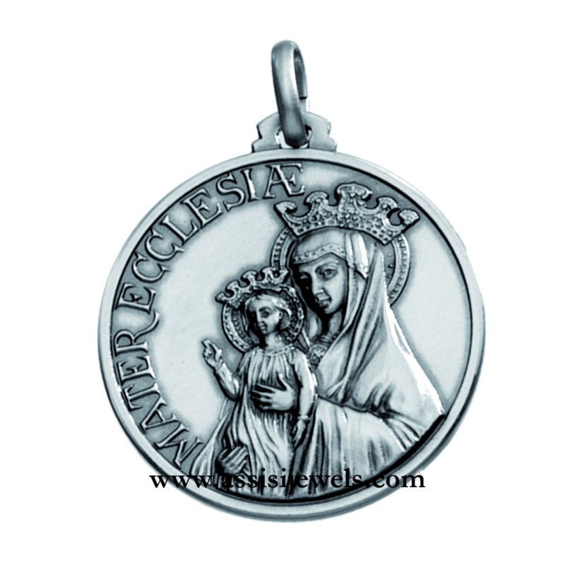925 sterling silver Madonna Mater Ecclesiae medal