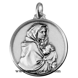 925 sterling silver Madonna of ferruzzi medal