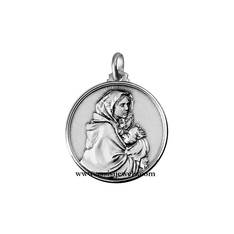 925 sterling silver Madonna of ferruzzi medal