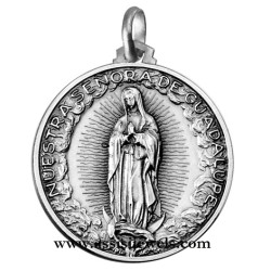 925 sterling silver Madonna of Guadalupe medal