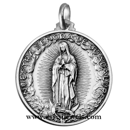 Medaglia Madonna di Guadalupe argento 925