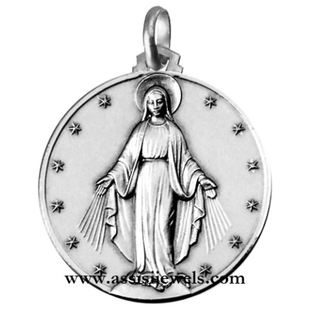 Medaglia Madonna miracolosa argento 925