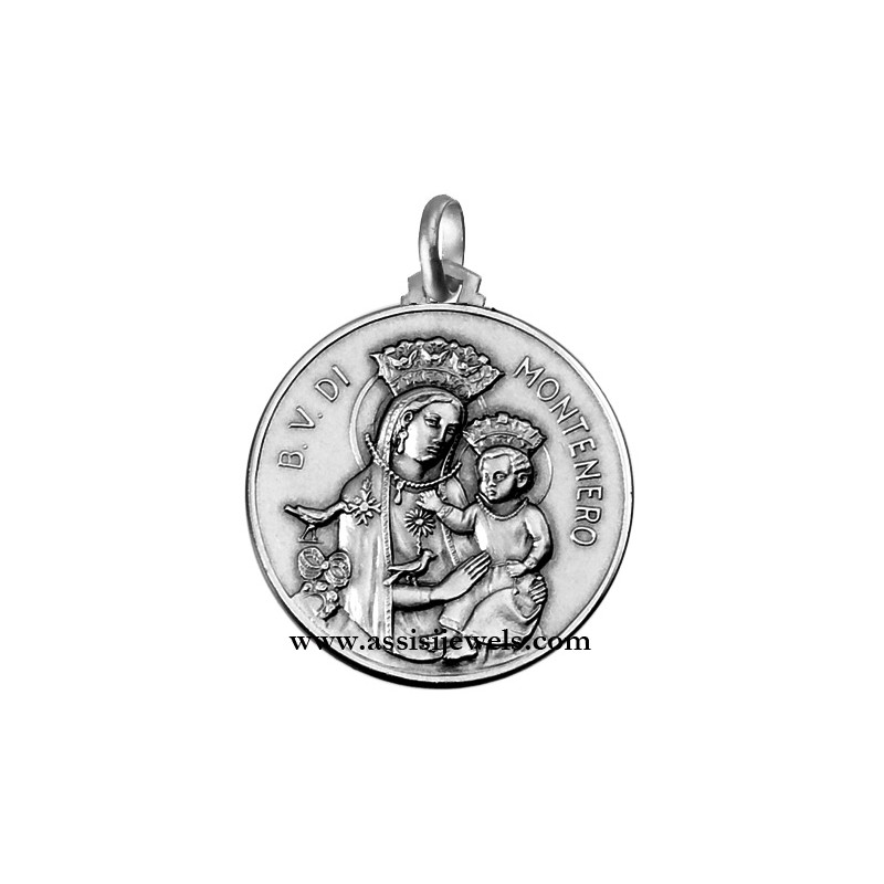 Medaglia Madonna di Montenero argento 925