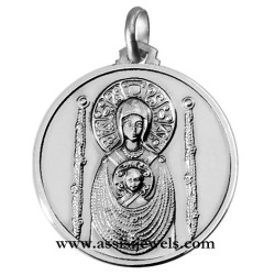 925 sterling silver Madonna Nicopeia medal