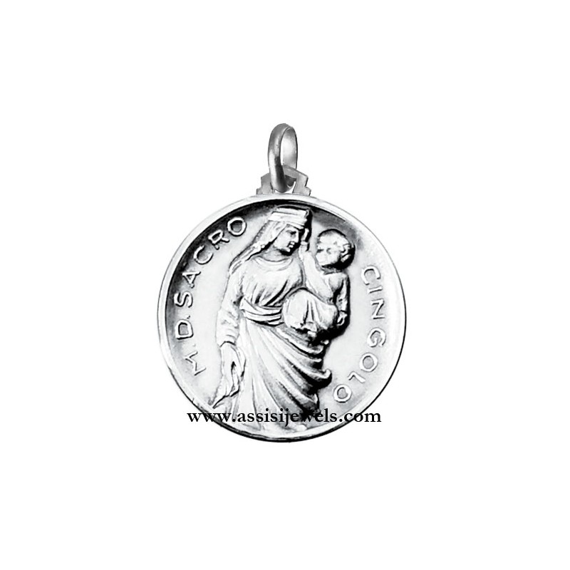 Medaglia Madonna del Sacro Cingolo argento 925