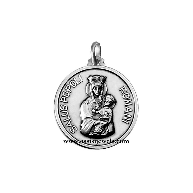925 sterling silver Madonna salus popoli medal