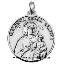 925 sterling silver Our Lady of Health medal
