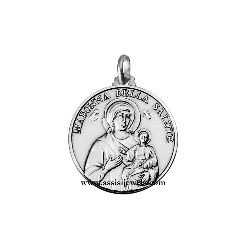 925 sterling silver Our Lady of Health medal