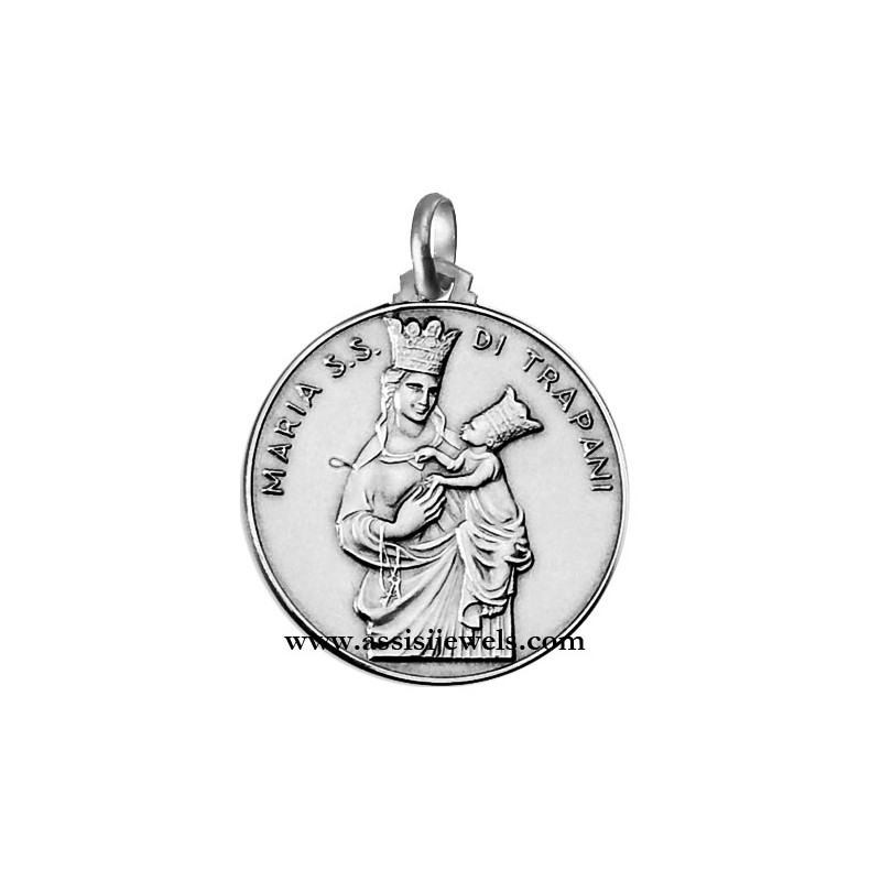 Medaglia Madonna di Trapani argento 925