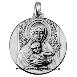 925 sterling silver Madonna with olive medal