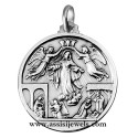 925 sterling silver life of Mary medal
