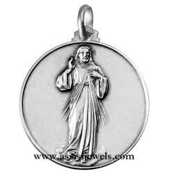 925 sterling silver Merciful Christ medal