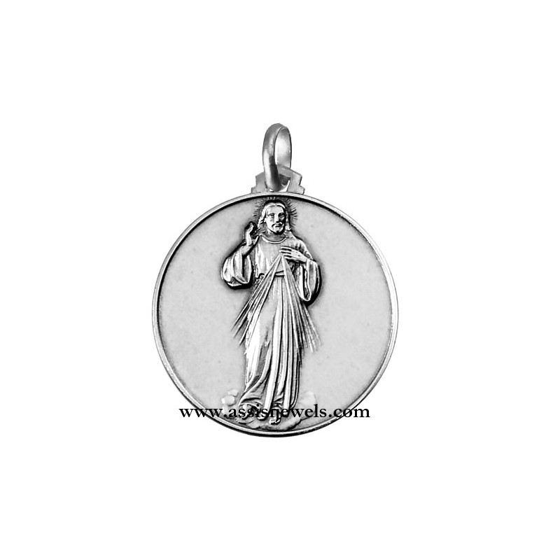 Medaglia Cristo Misericordioso argento 925