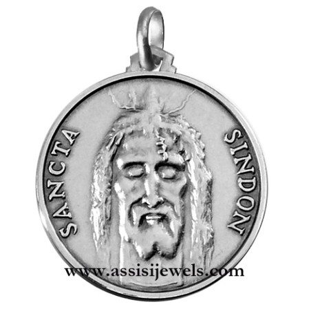 Medaglia volto Cristo Sacra Sindone argento 925