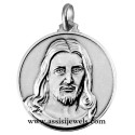 Medaglia Cristo Misericordioso argento 925