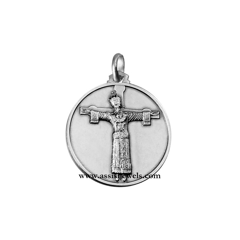 Medaglia volto Cristo santo intero argento 925