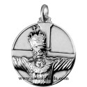 925 sterling silver bust of Holy Christ medal