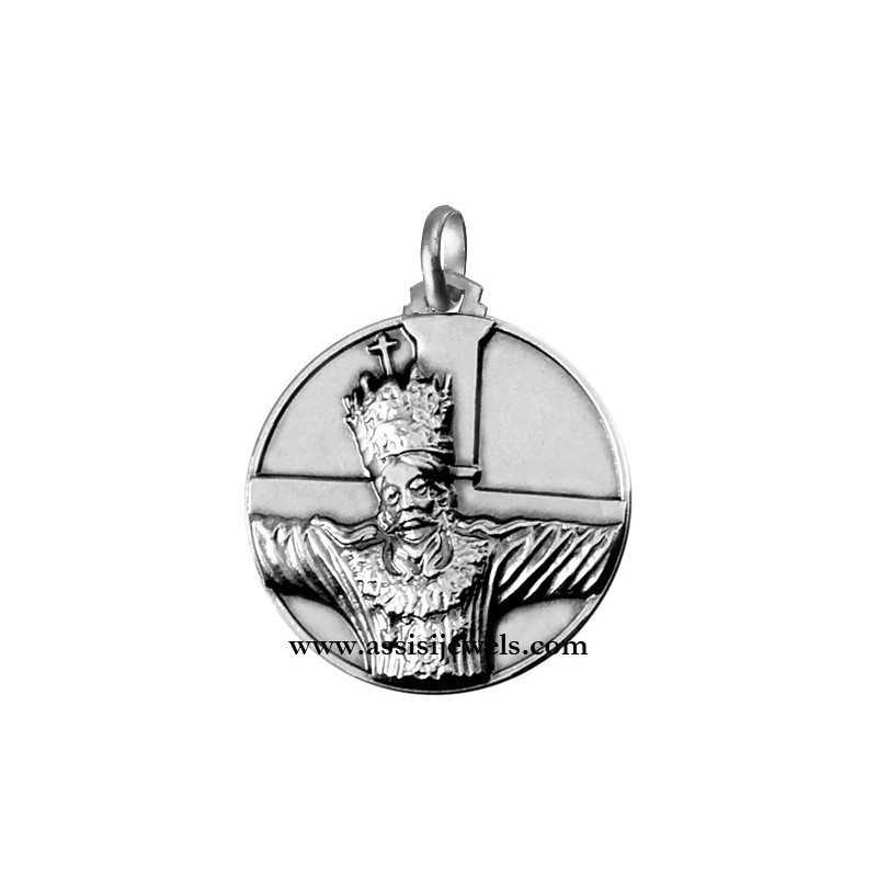925 sterling silver bust of Holy Christ medal